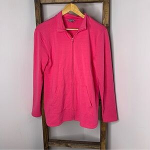 T by Talbots UPF Protection Women's Pink Zip-Up Jacket Size M